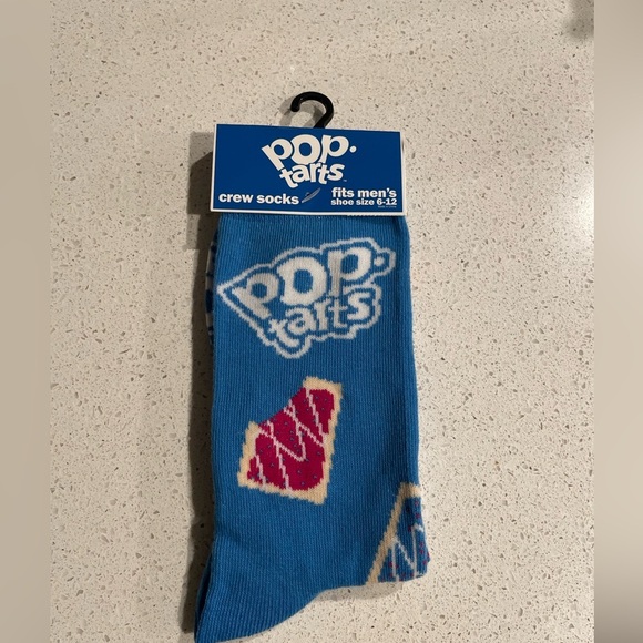 Poptarts Blue Crew Socks for Men size 6-12 - Picture 2 of 3